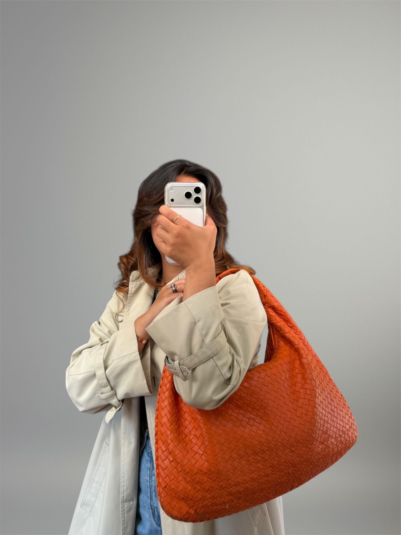 Bottega Veneta Hobo Intrecciato Arancione