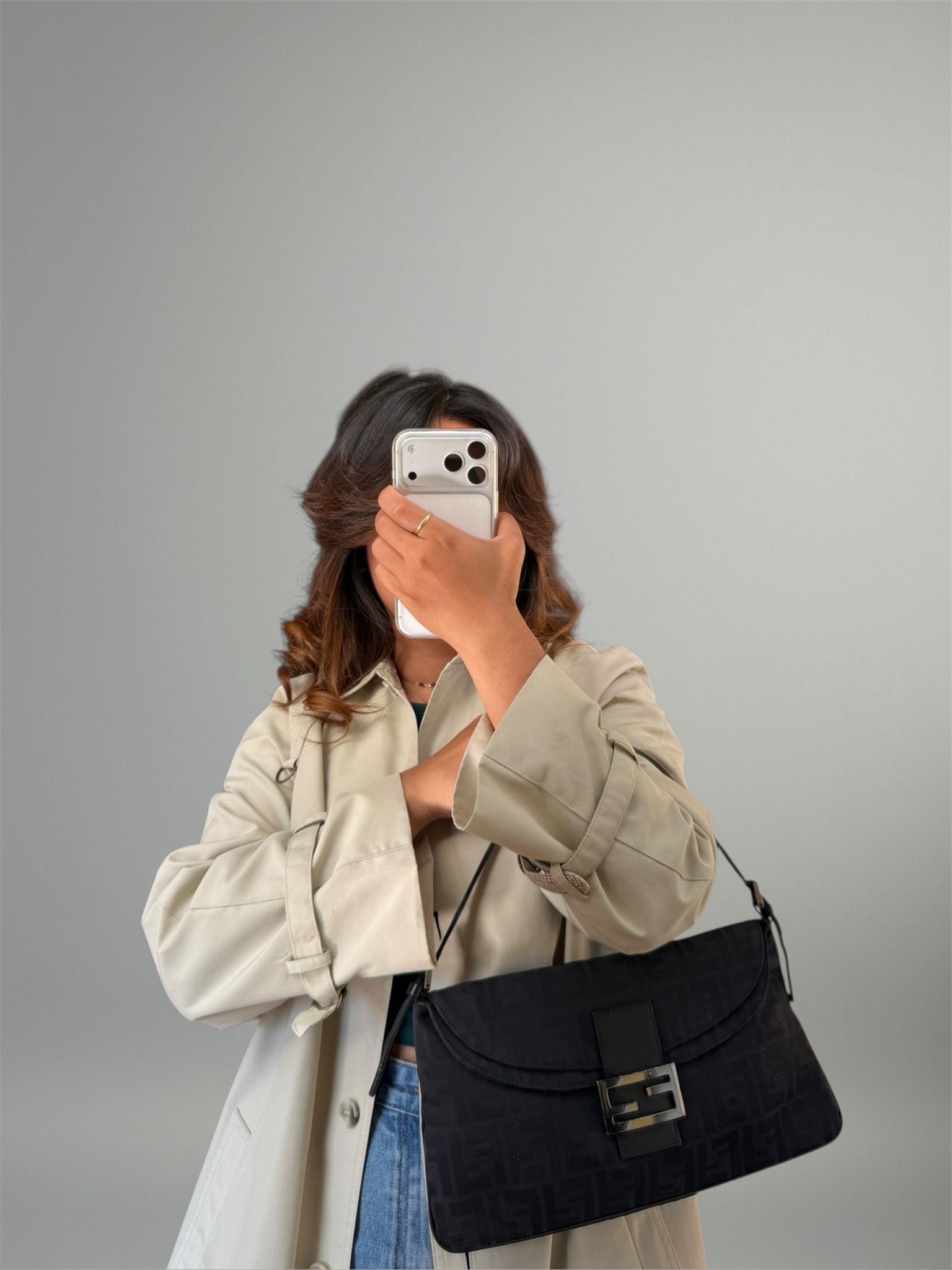 Fendi Baguette Zucca Nera