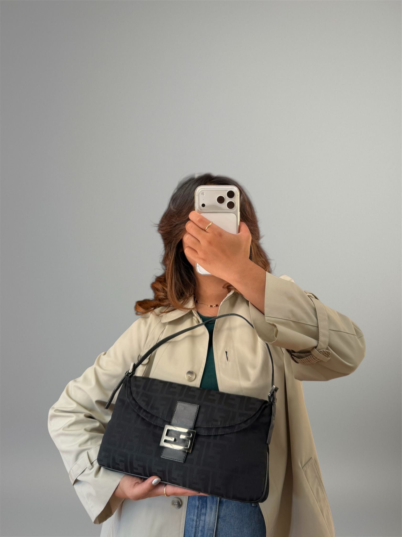 Fendi Baguette Zucca Nera