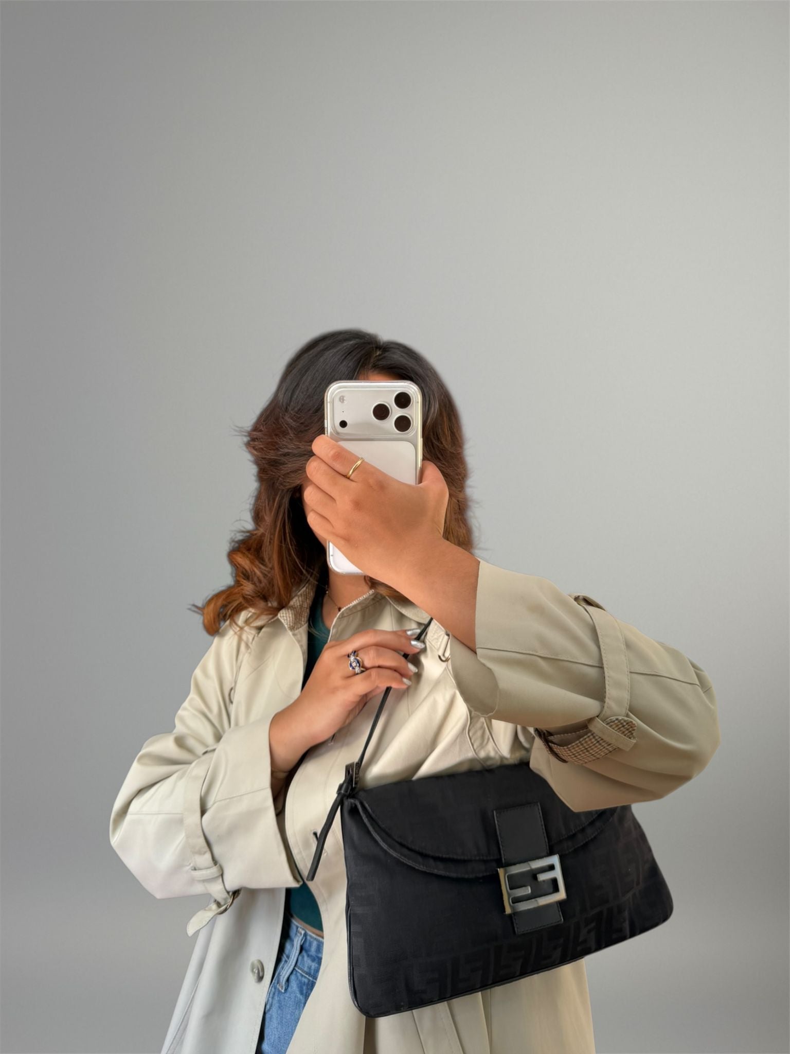 Fendi Baguette Zucca Nera