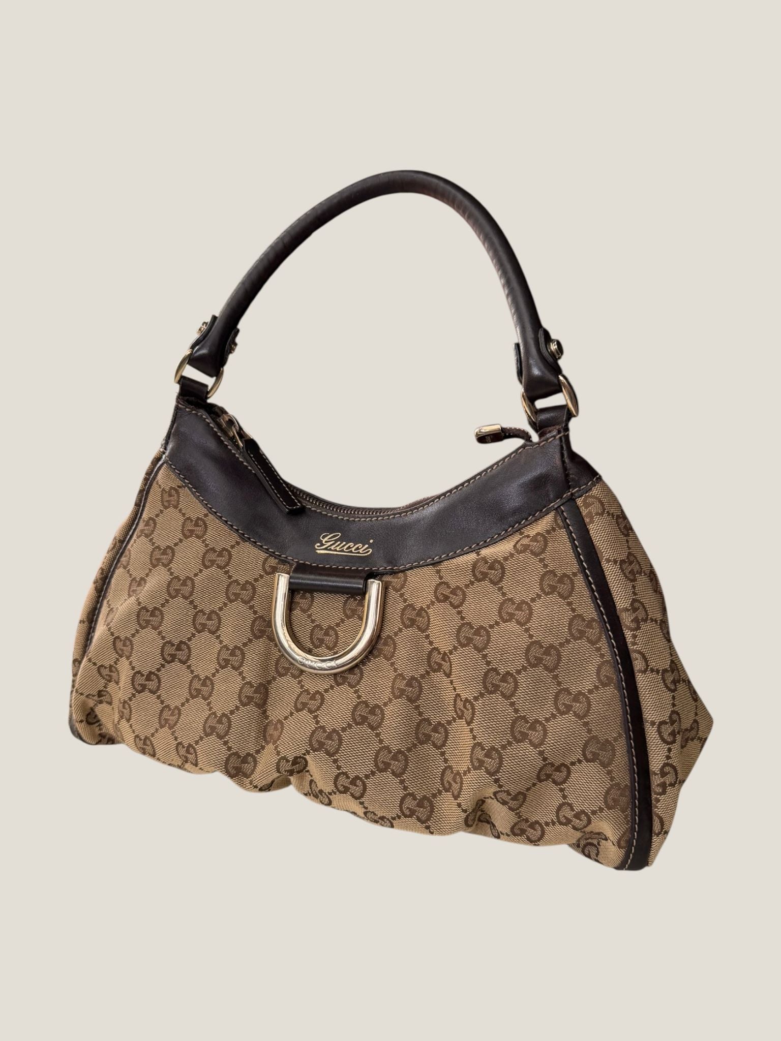 Gucci Abbey D Ring GG Canvas