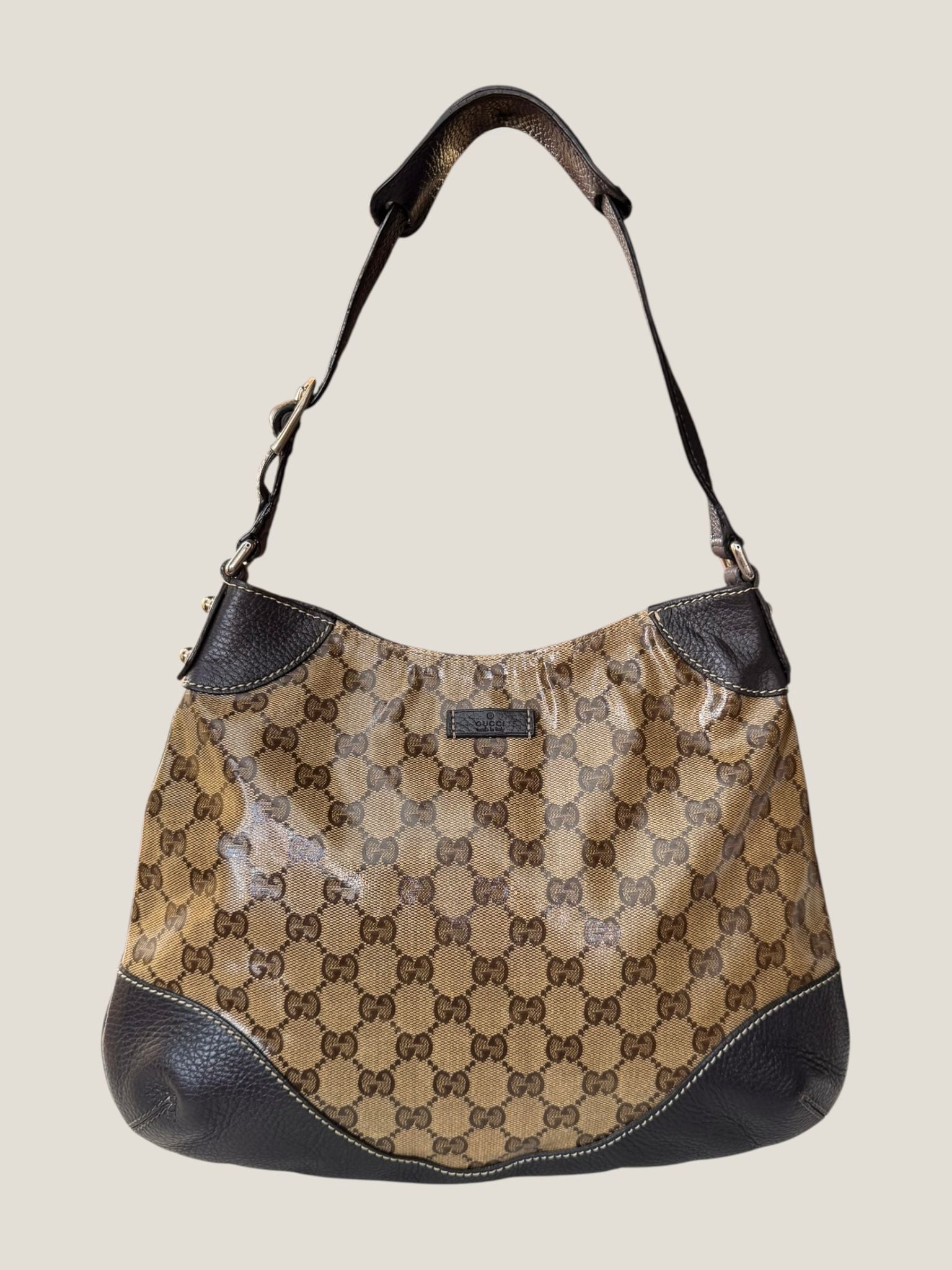 Gucci Crystal GG Canvas Hobo