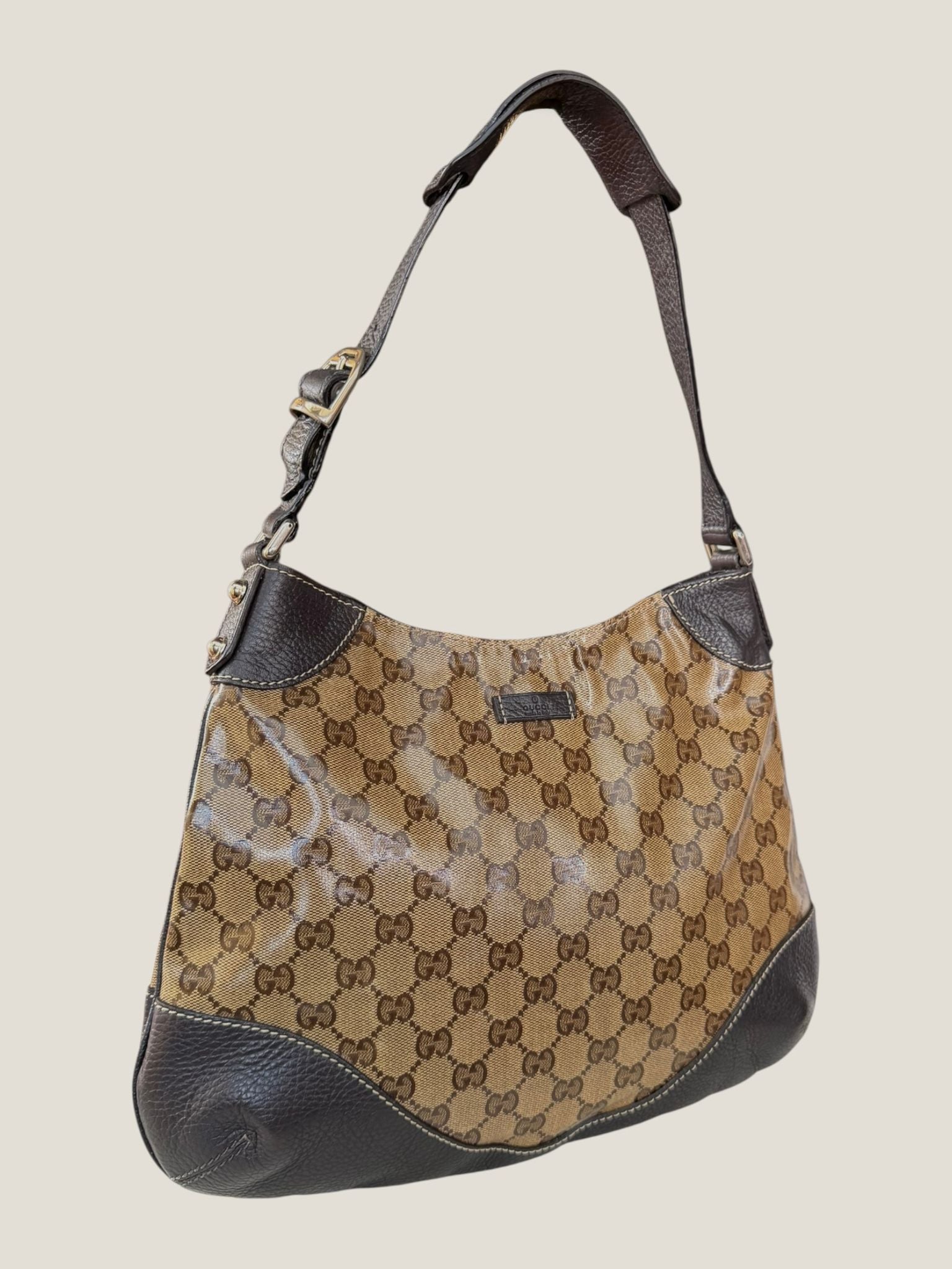 Gucci Crystal GG Canvas Hobo