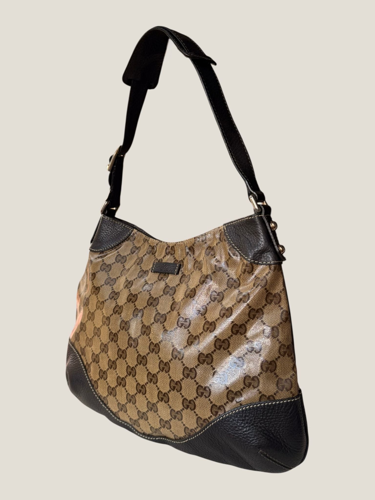 Gucci Crystal GG Canvas Hobo