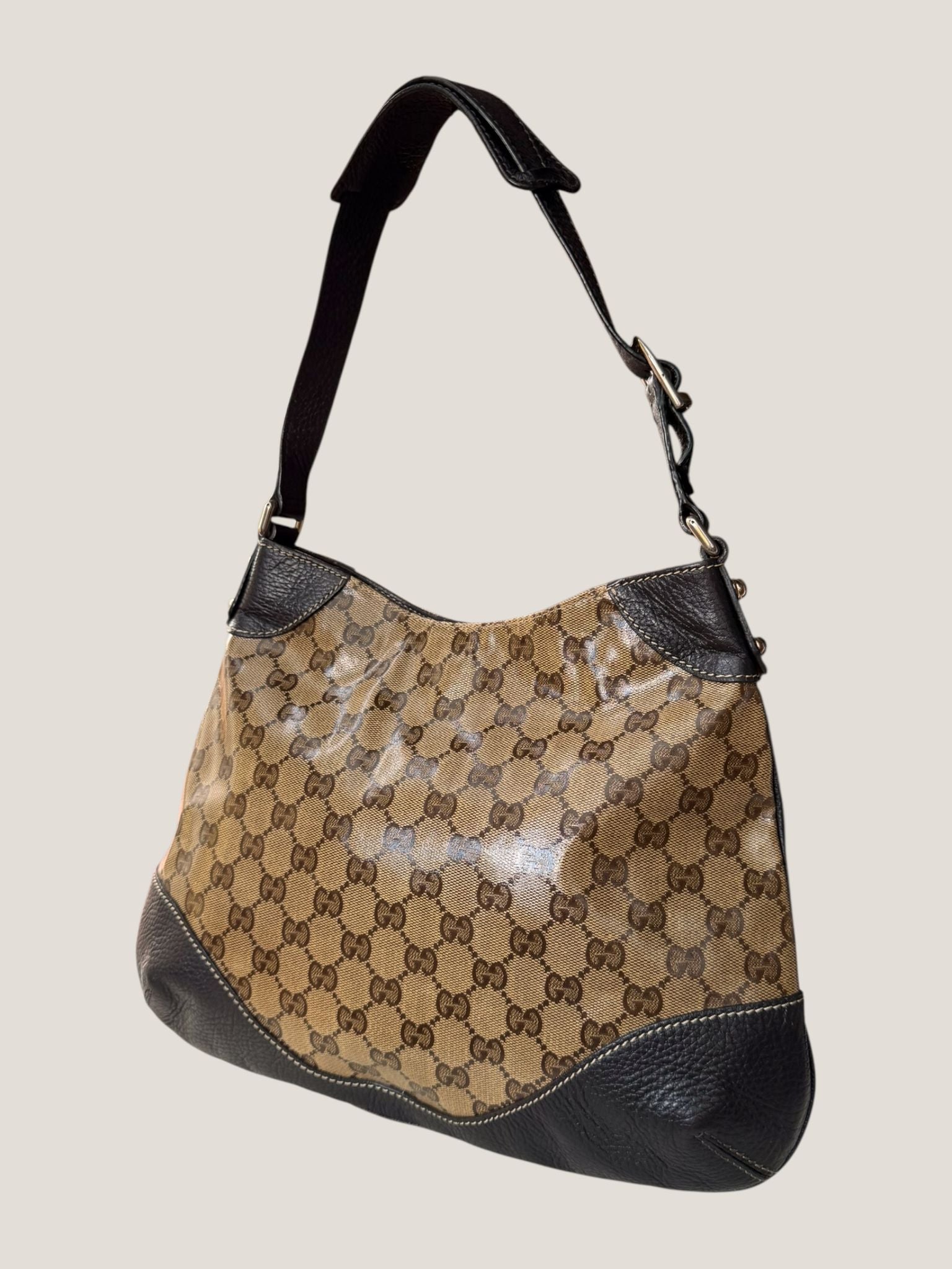 Gucci Crystal GG Canvas Hobo