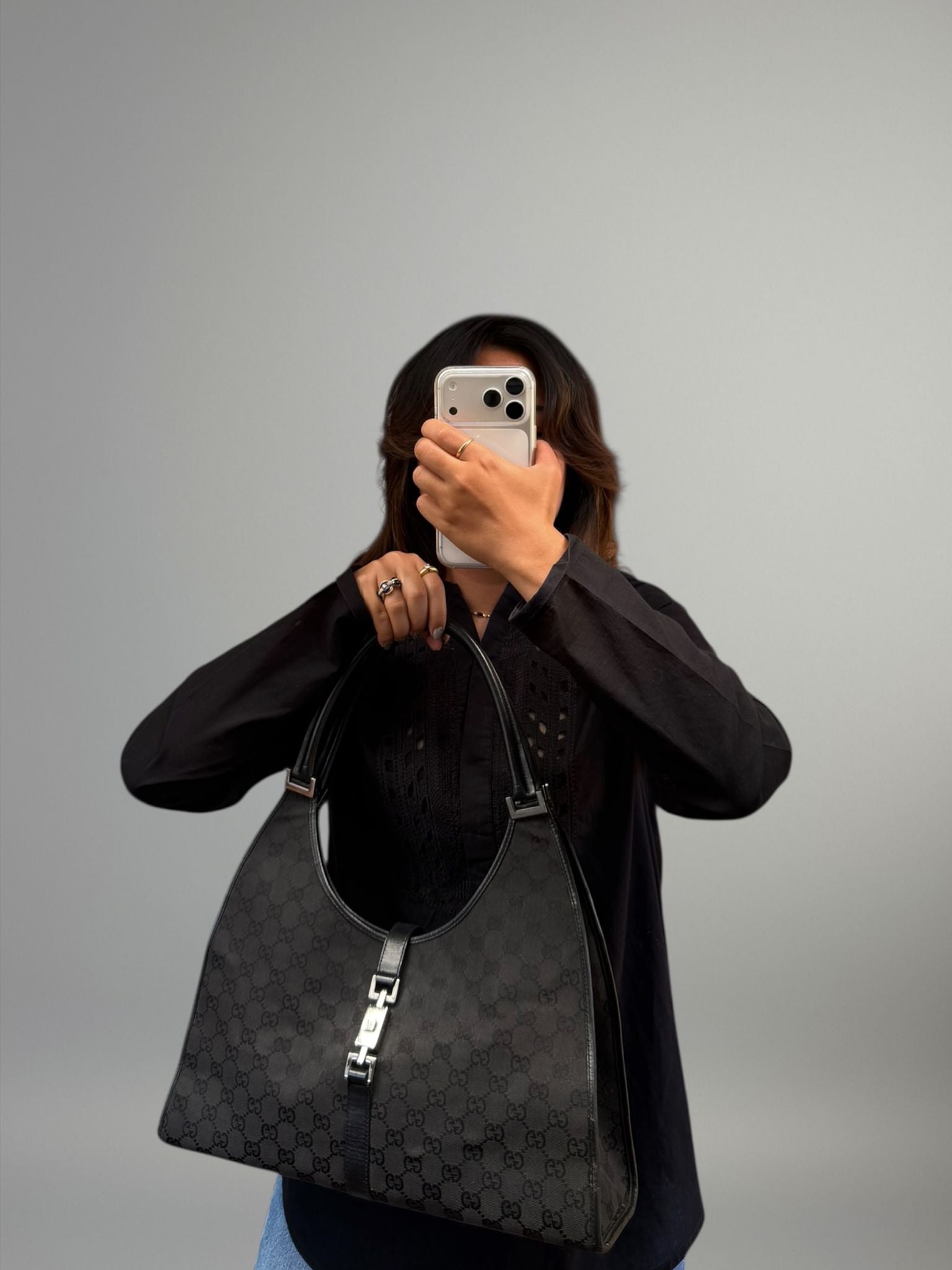 Gucci Jackie GG Canvas Nera