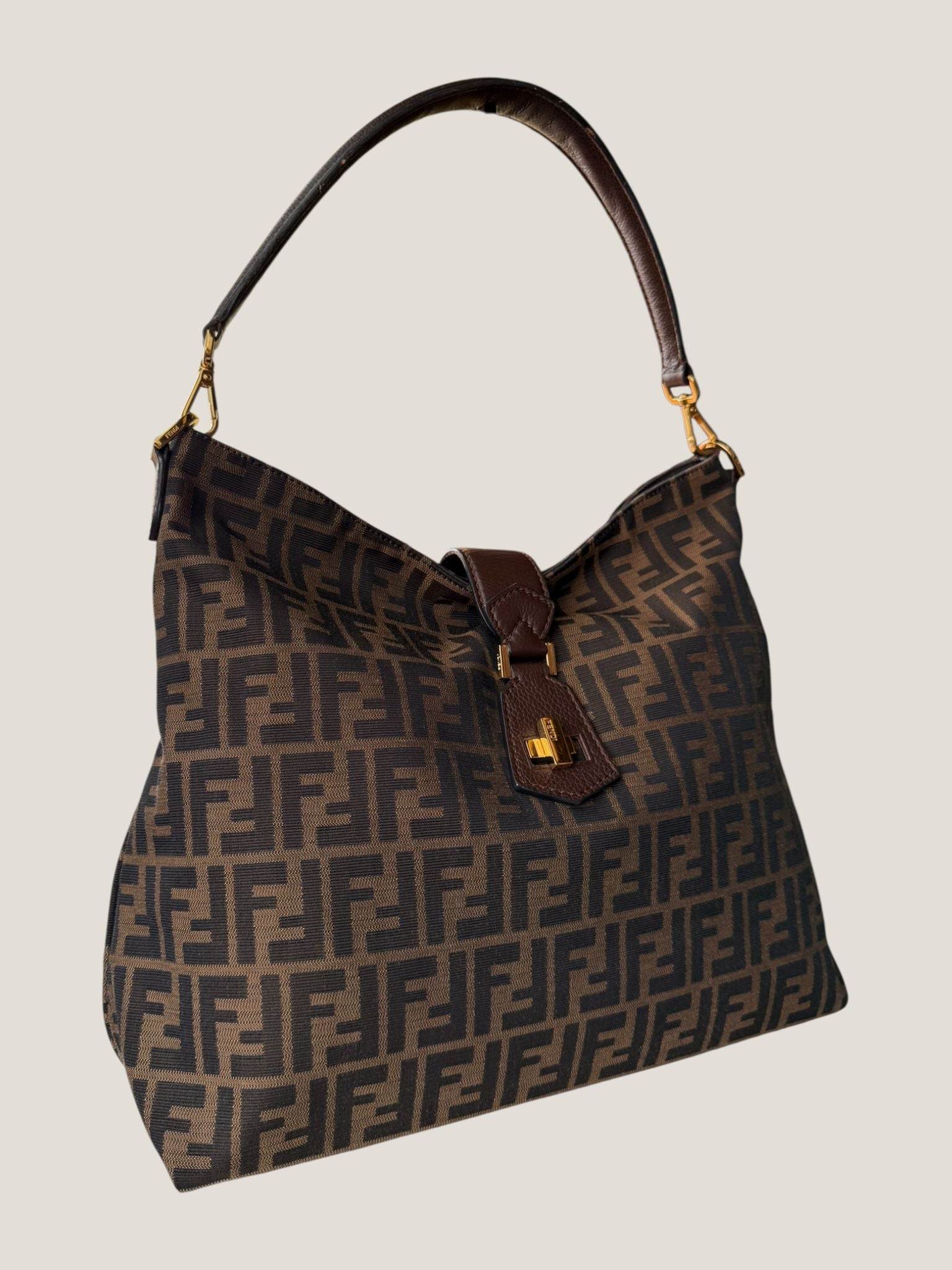 Fendi Tobacco Zucca Hobo