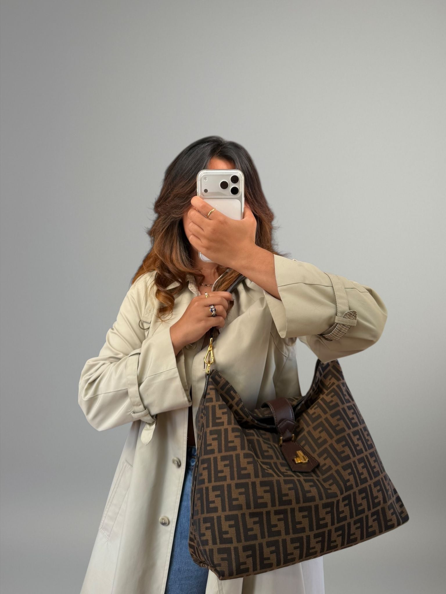 Fendi Tobacco Zucca Hobo
