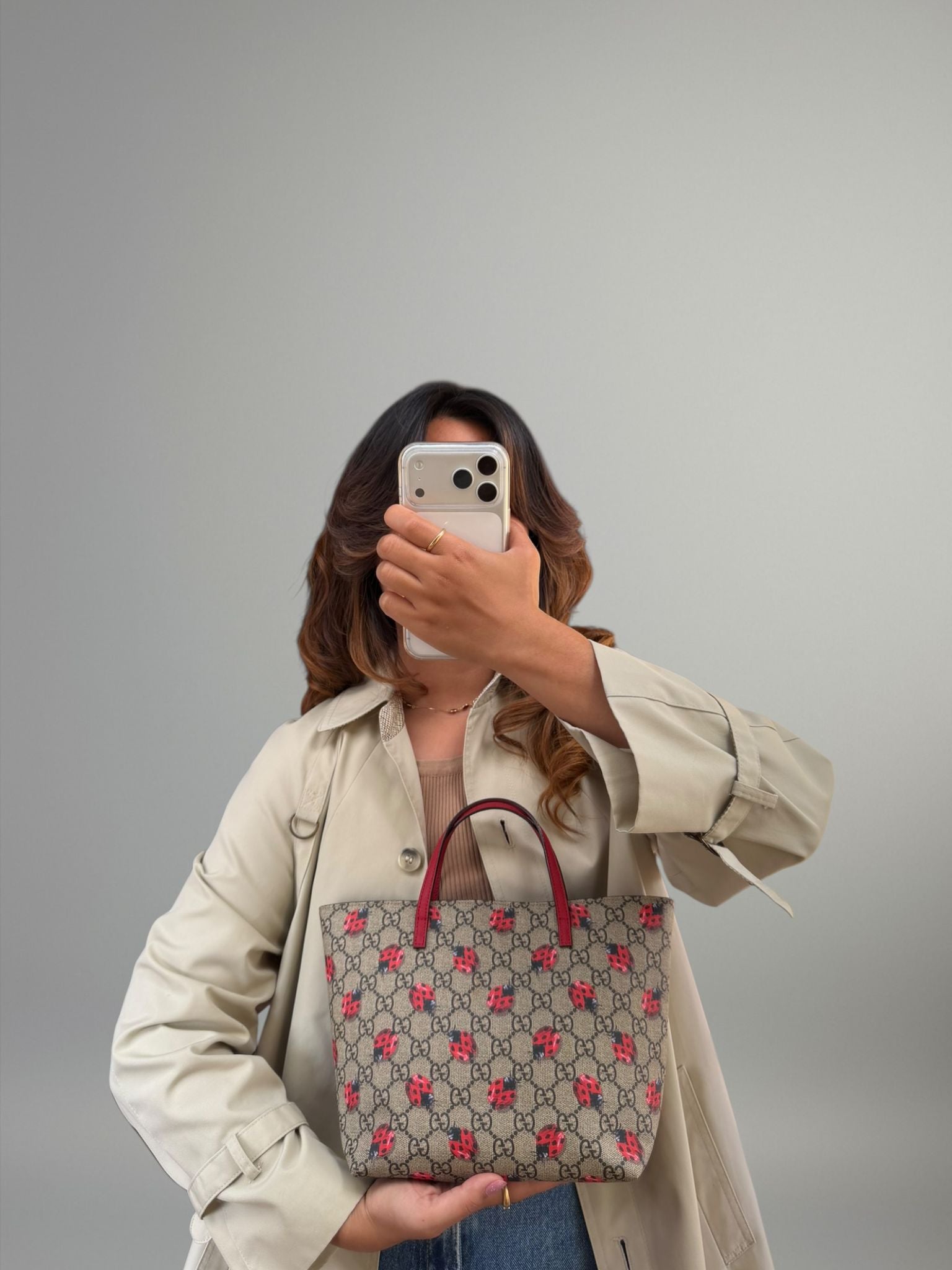 Gucci GG Supreme Ladybug Tote