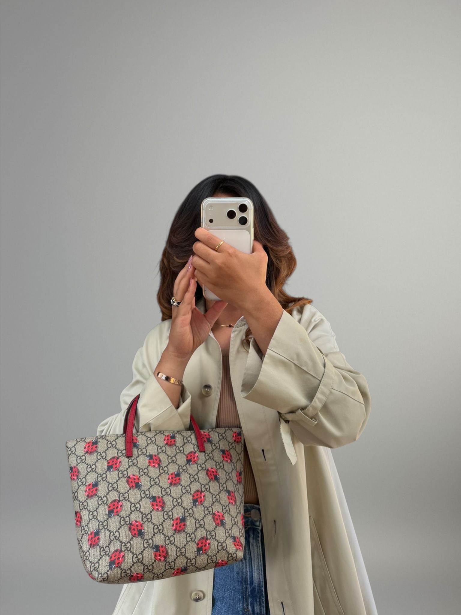 Gucci GG Supreme Ladybug Tote