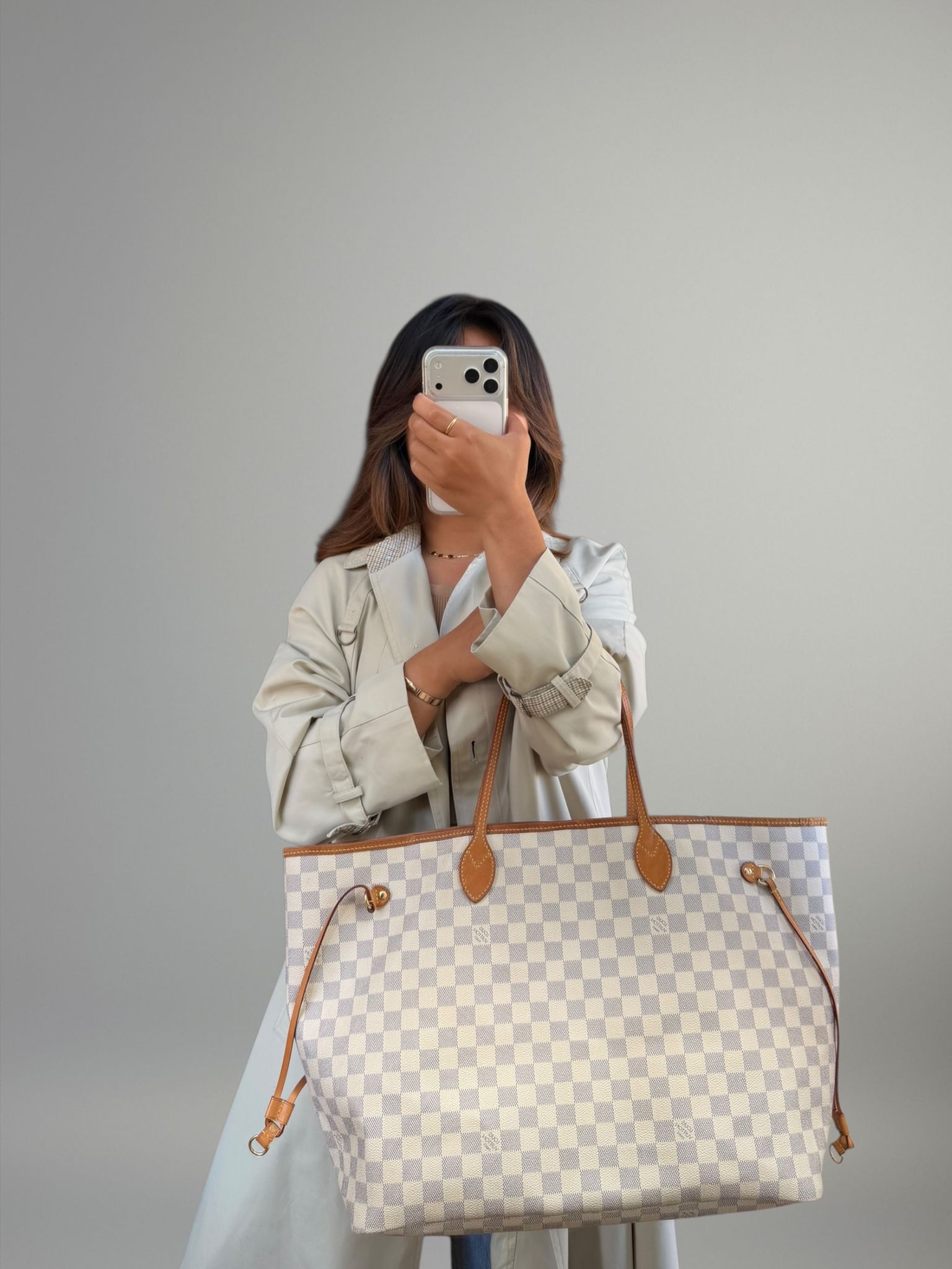 LV Neverfull GM Damier Azur