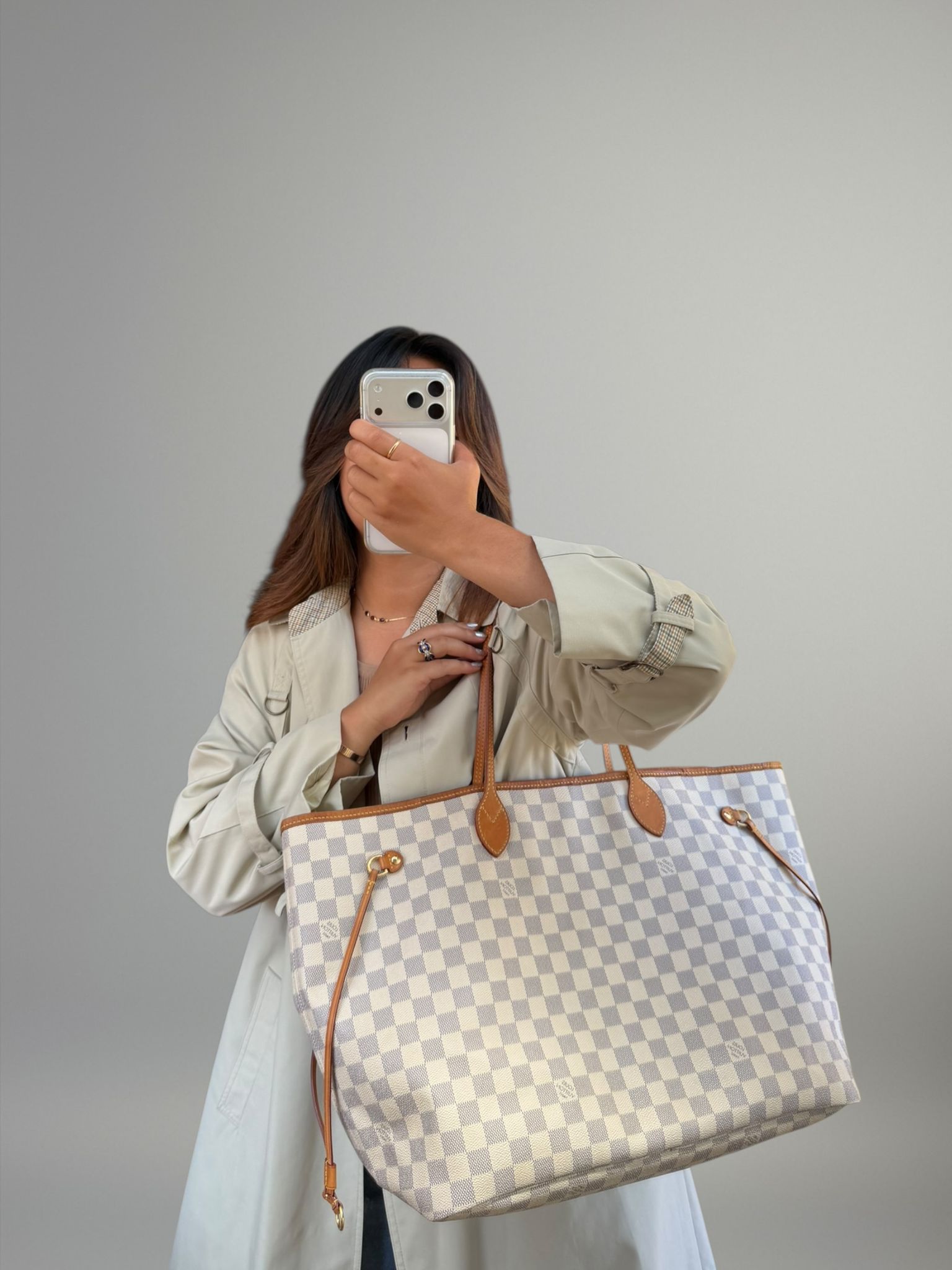 LV Neverfull GM Damier Azur