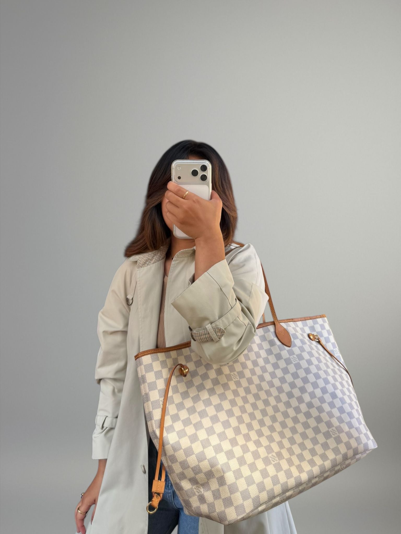 LV Neverfull GM Damier Azur