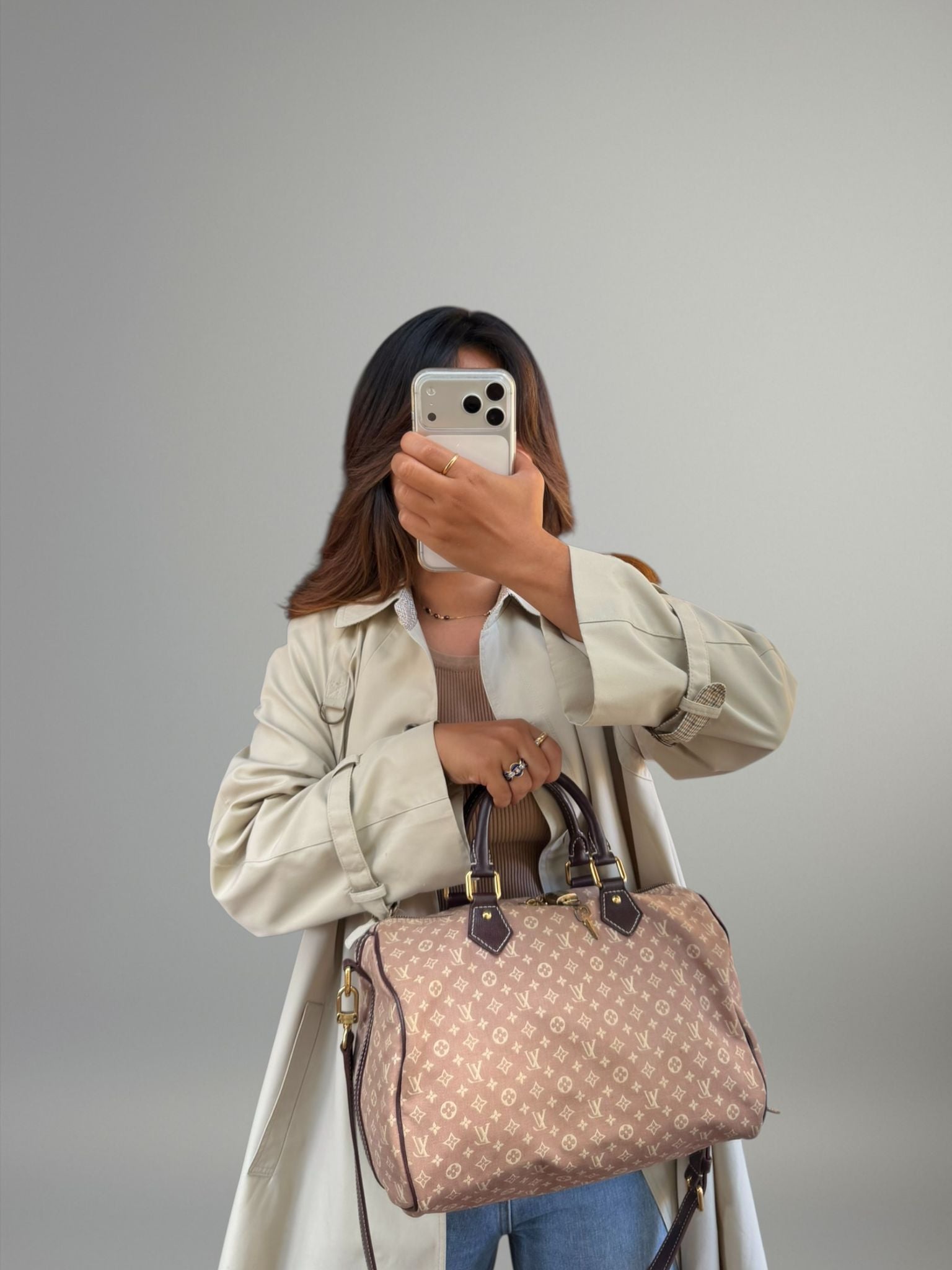LV Speedy Mini Lin Idylle Rose