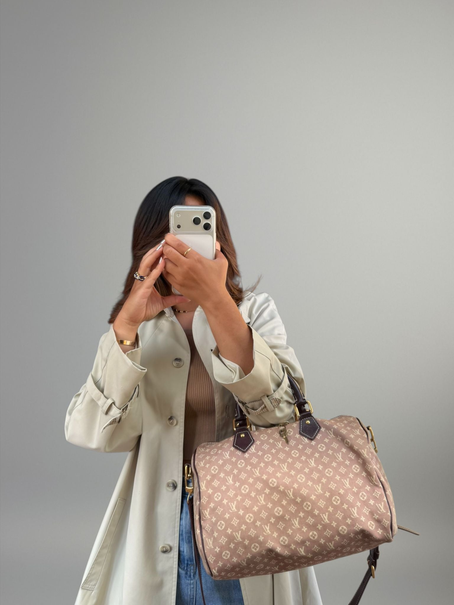 LV Speedy Mini Lin Idylle Rose