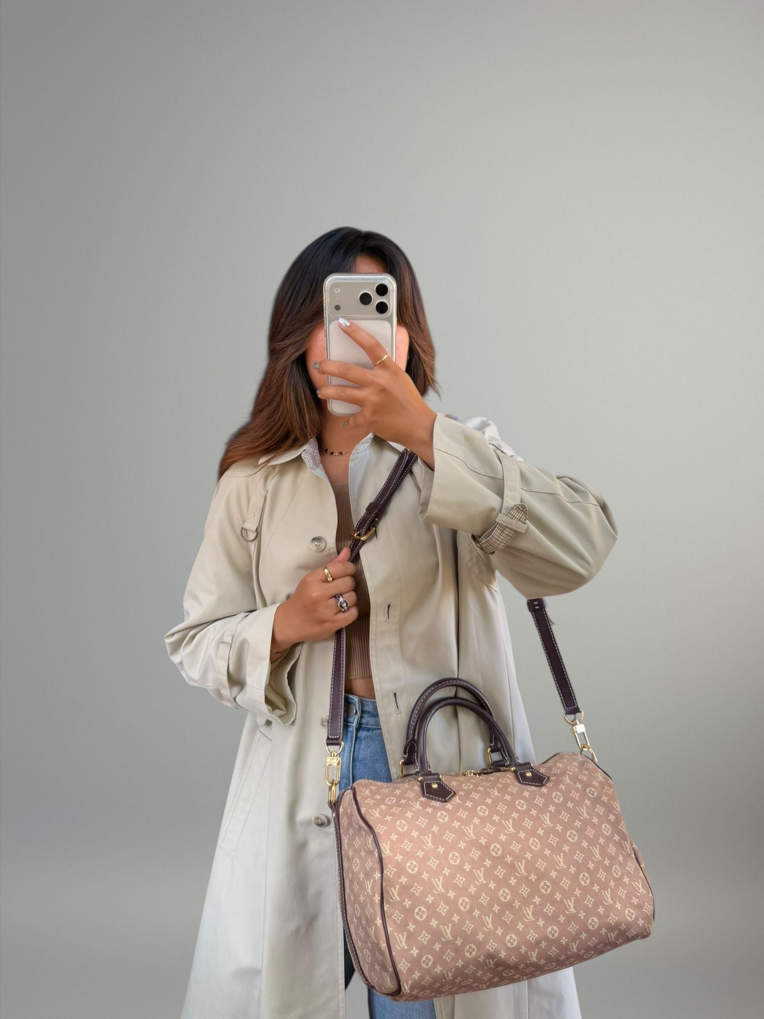 LV Speedy Mini Lin Idylle Rose