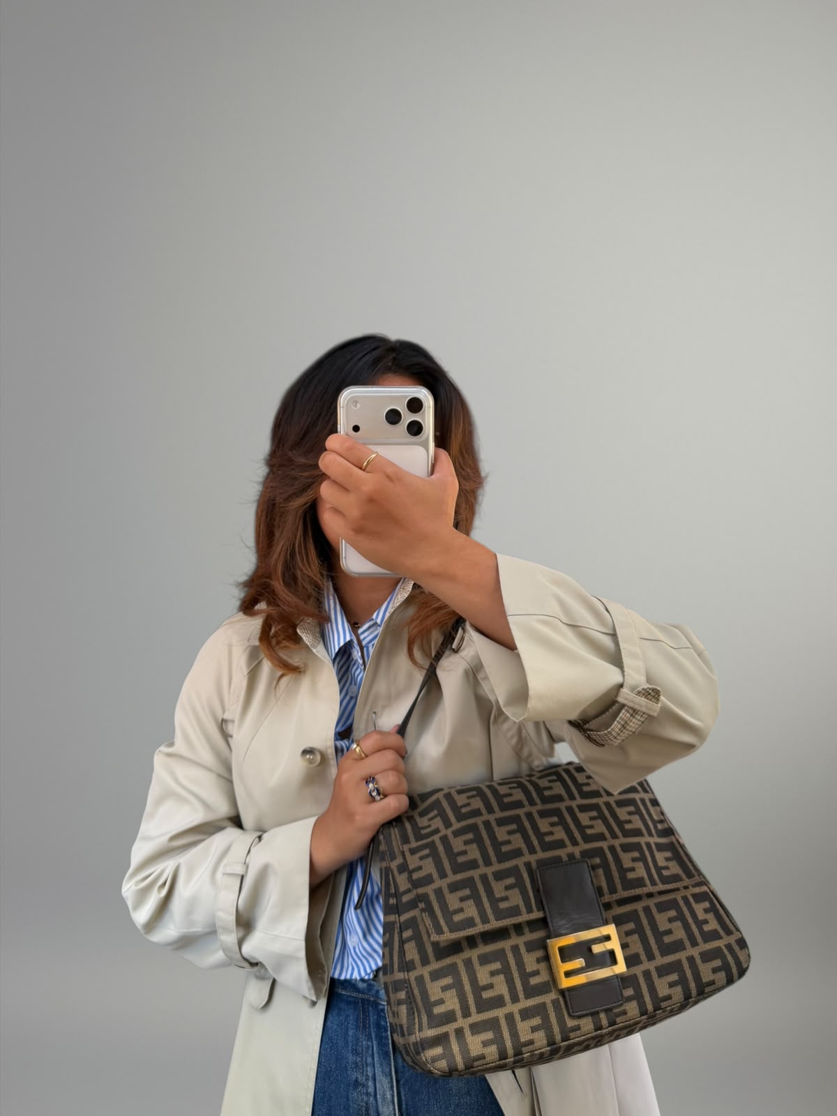 Fendi Mamma Baguette Zucca