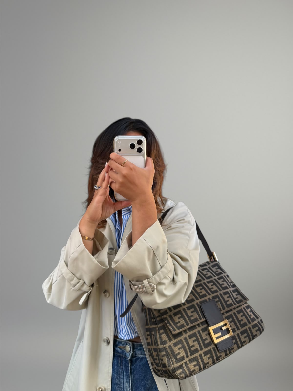 Fendi Mamma Baguette Zucca