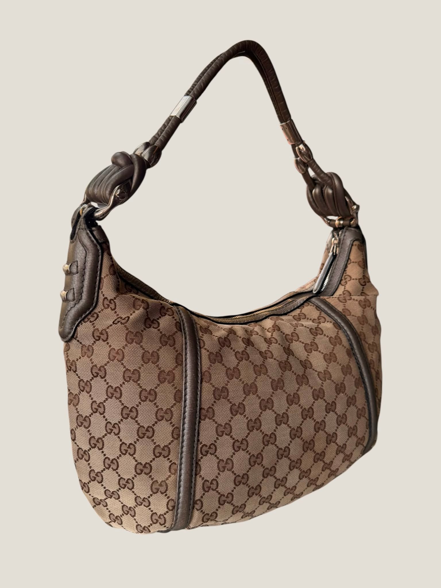Gucci Metallic Techno Horsebit Hobo