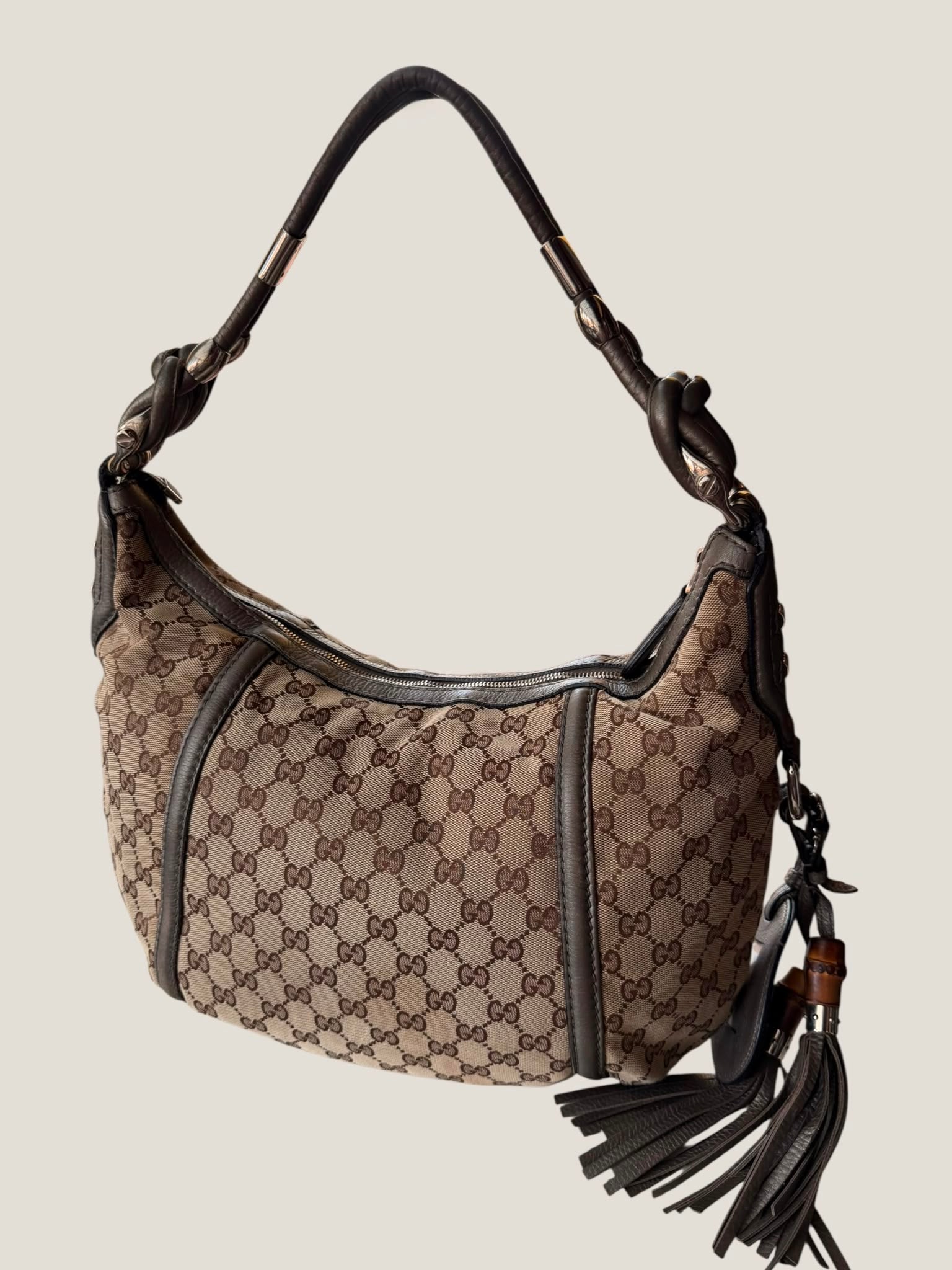 Gucci Metallic Techno Horsebit Hobo