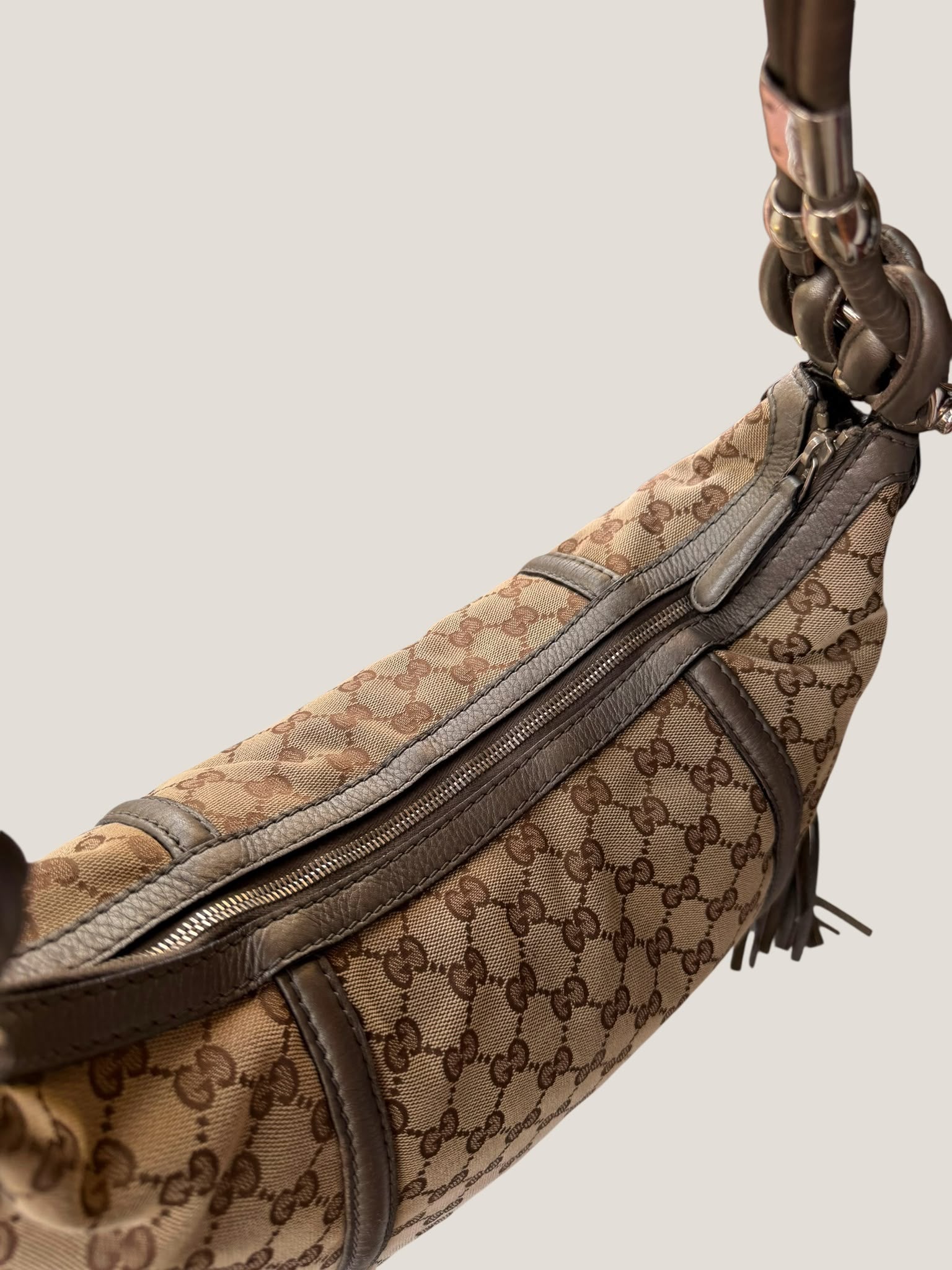 Gucci Metallic Techno Horsebit Hobo