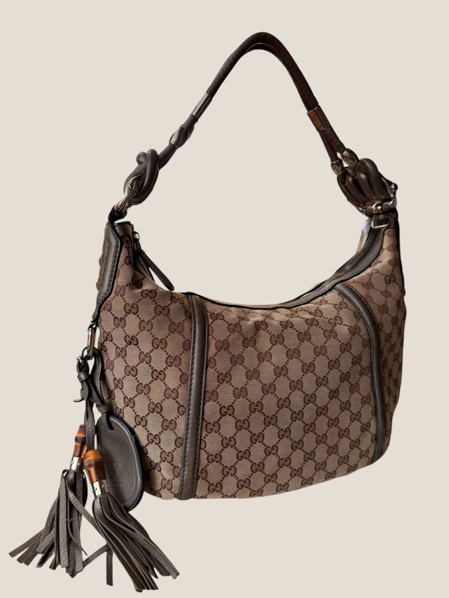 Gucci Metallic Techno Horsebit Hobo