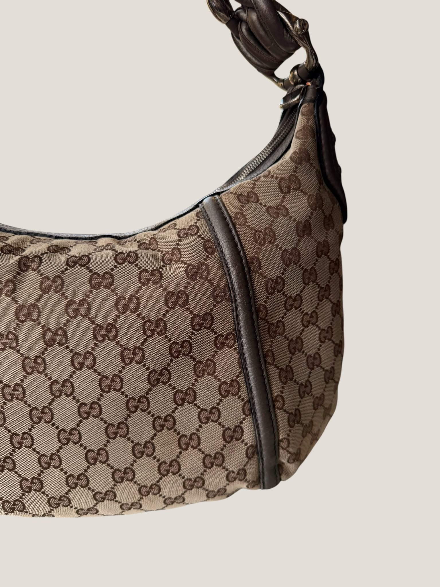 Gucci Metallic Techno Horsebit Hobo