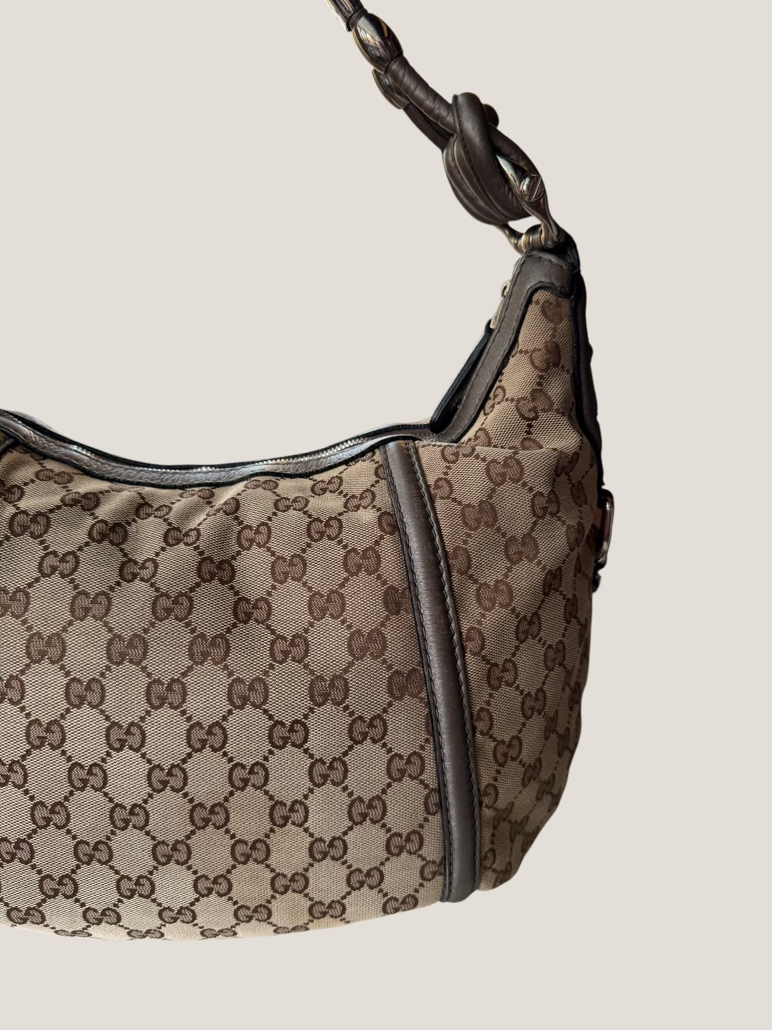 Gucci Metallic Techno Horsebit Hobo