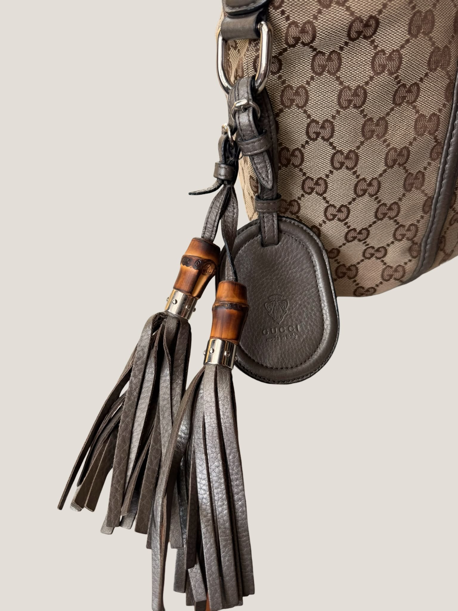 Gucci Metallic Techno Horsebit Hobo