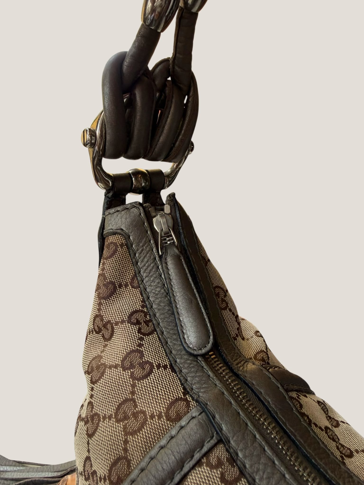 Gucci Metallic Techno Horsebit Hobo