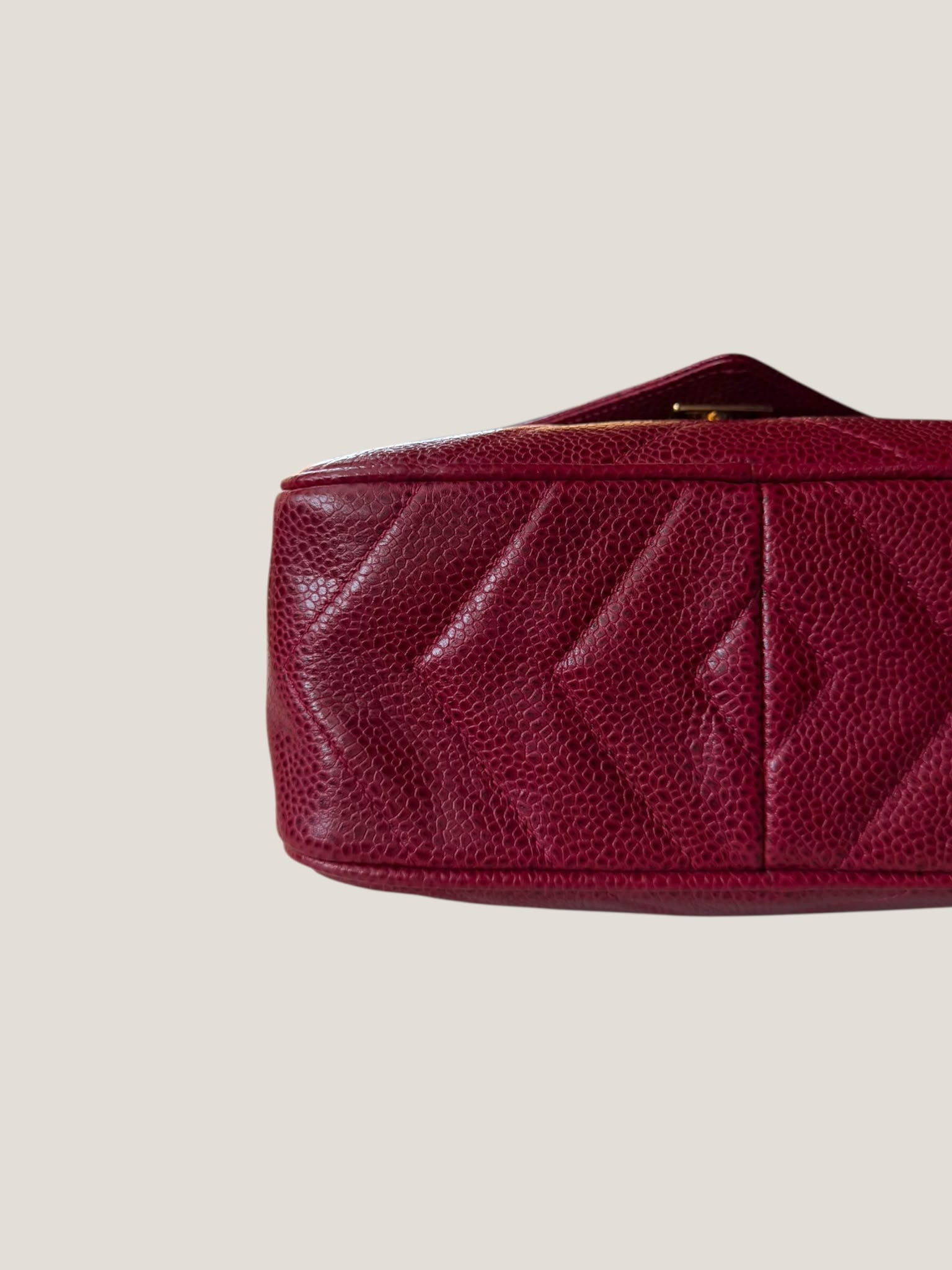 Chanel Vintage Caviar Chevron Camera Bag