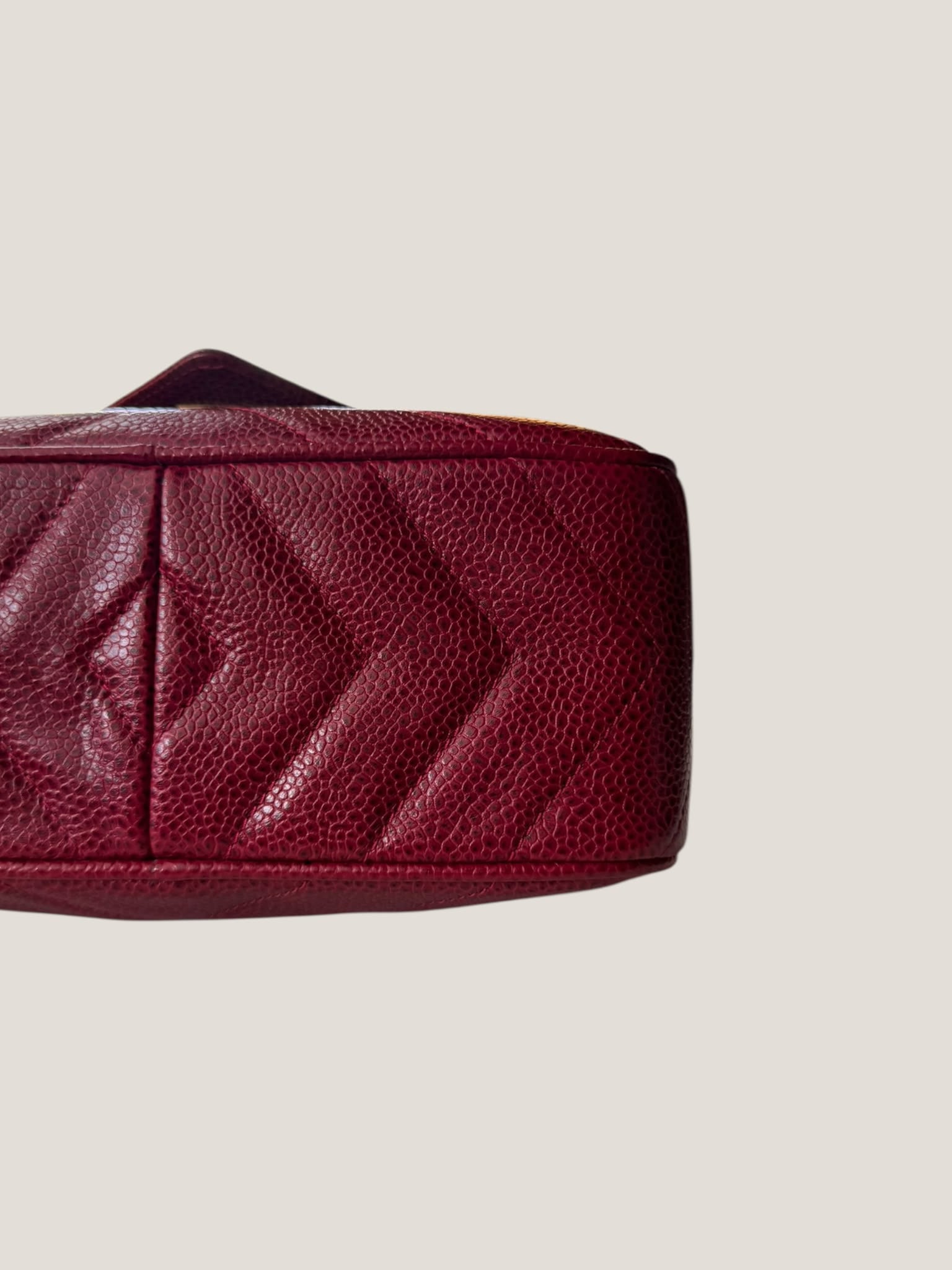 Chanel Vintage Caviar Chevron Camera Bag