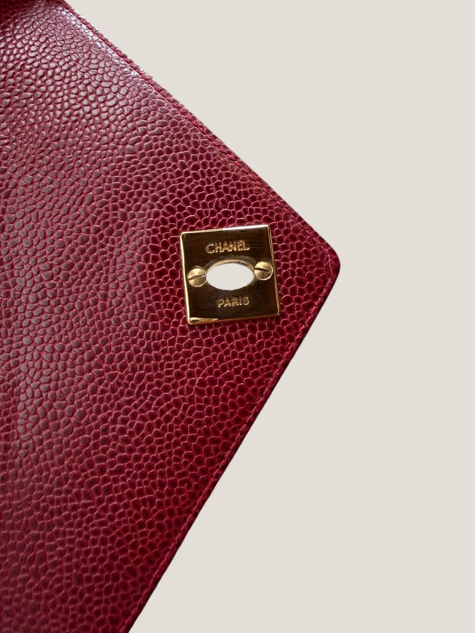 Chanel Vintage Caviar Chevron Camera Bag