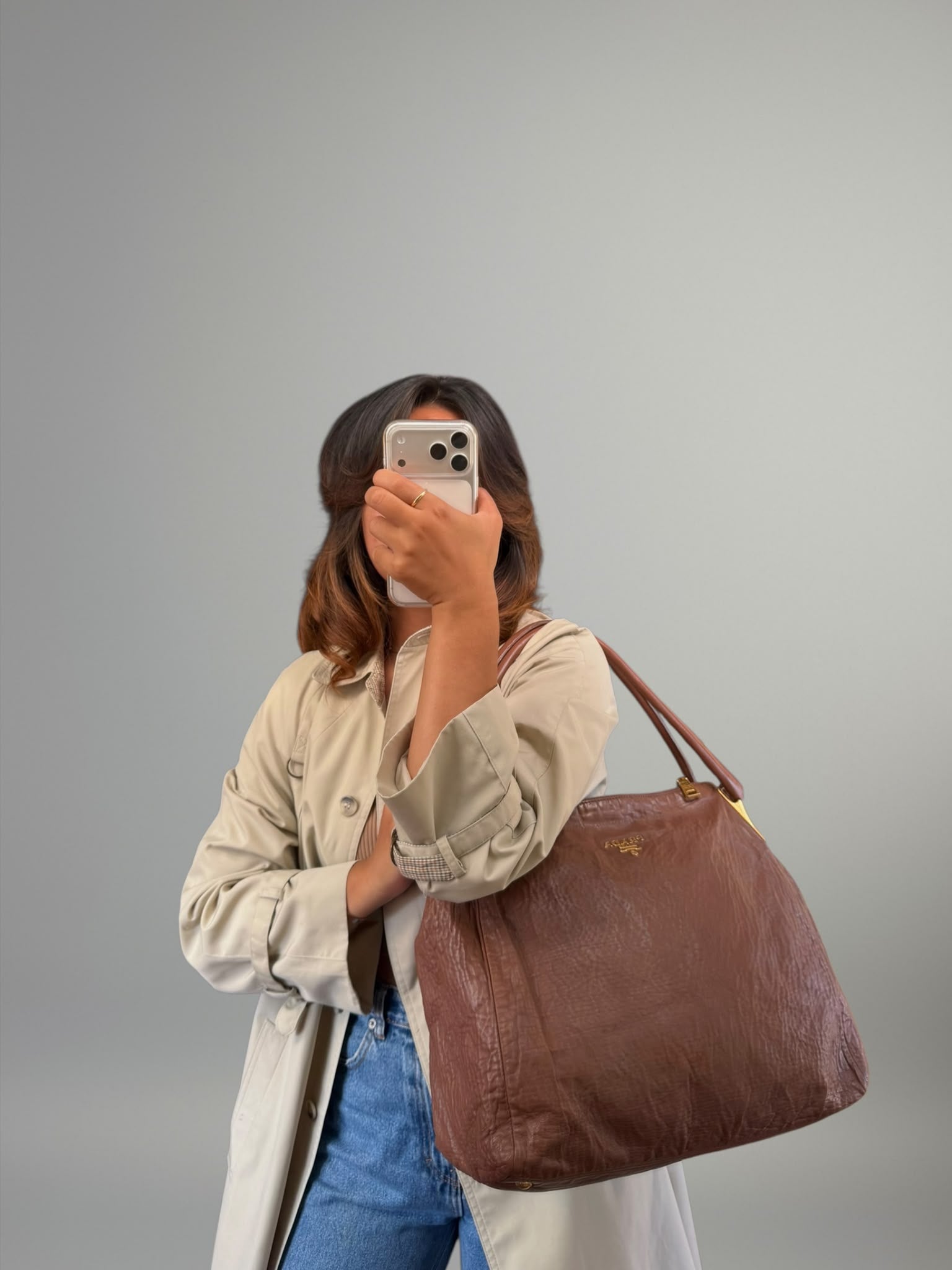 Prada Nappa Antique Tote