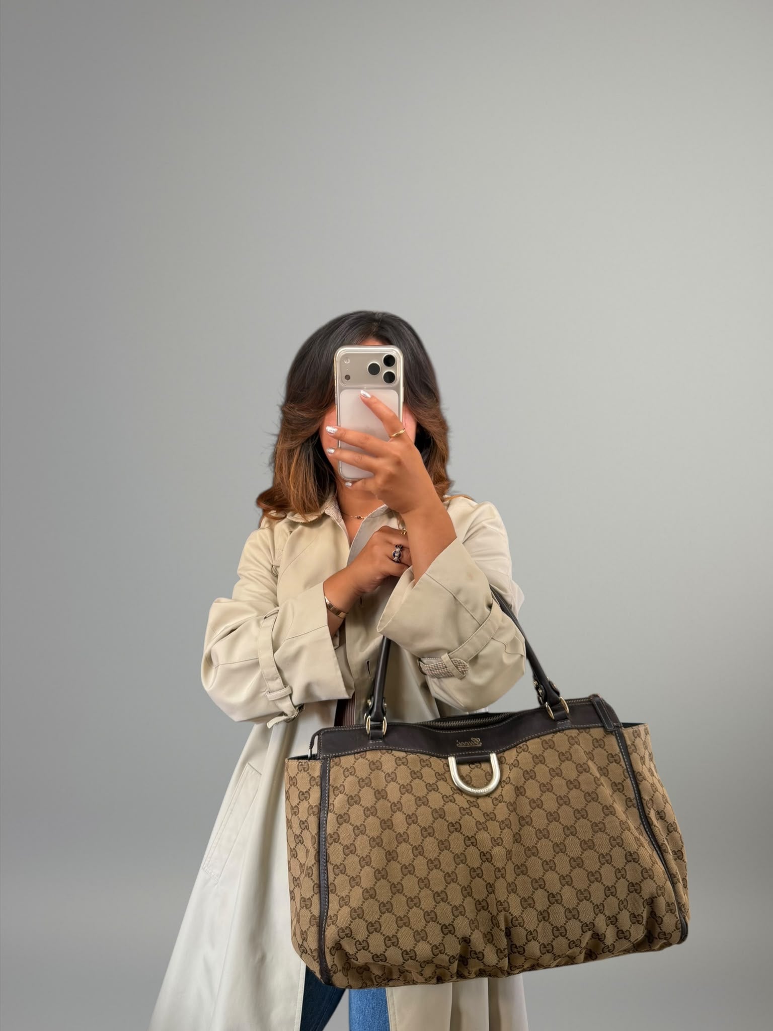 Gucci Abbey D-Ring GG Canvas Tote