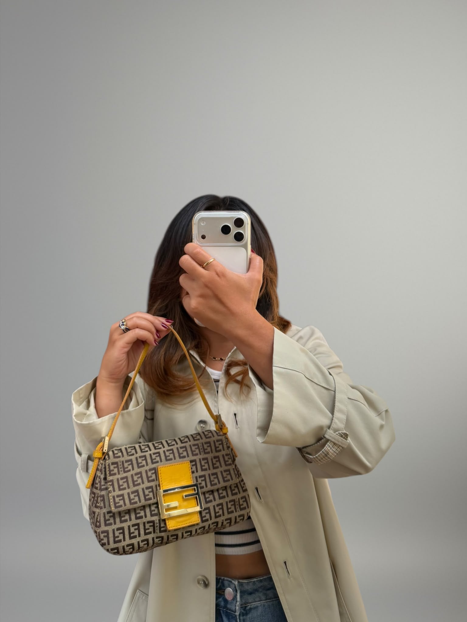 Fendi Zucchino Mini Baguette