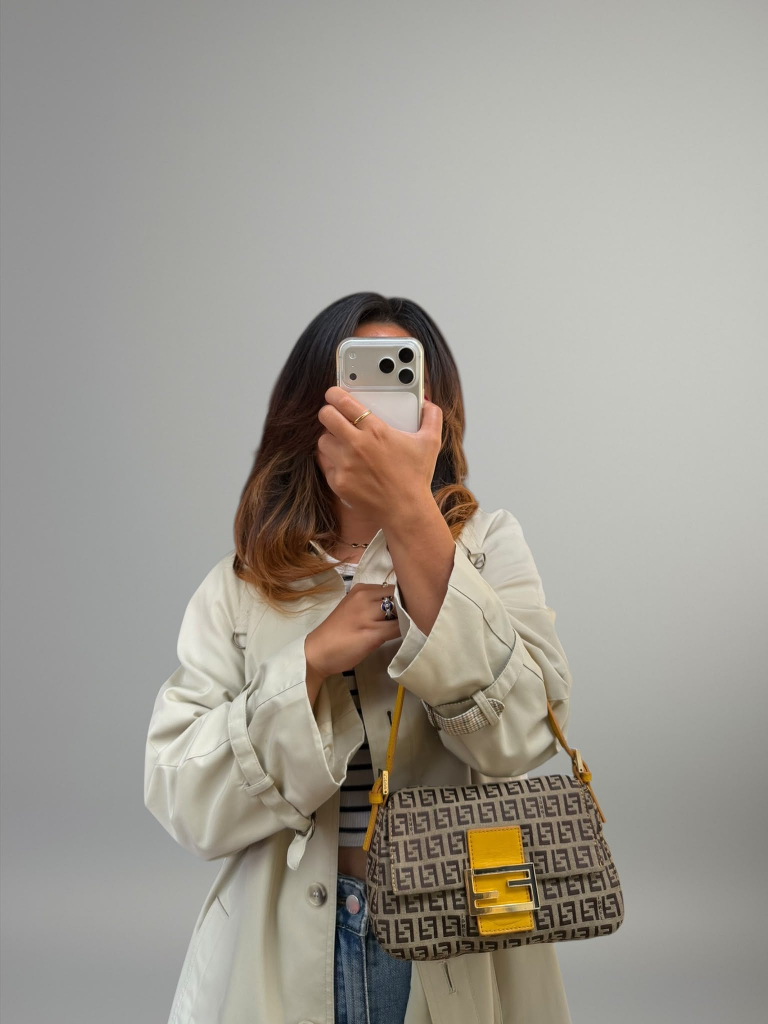 Fendi Zucchino Mini Baguette