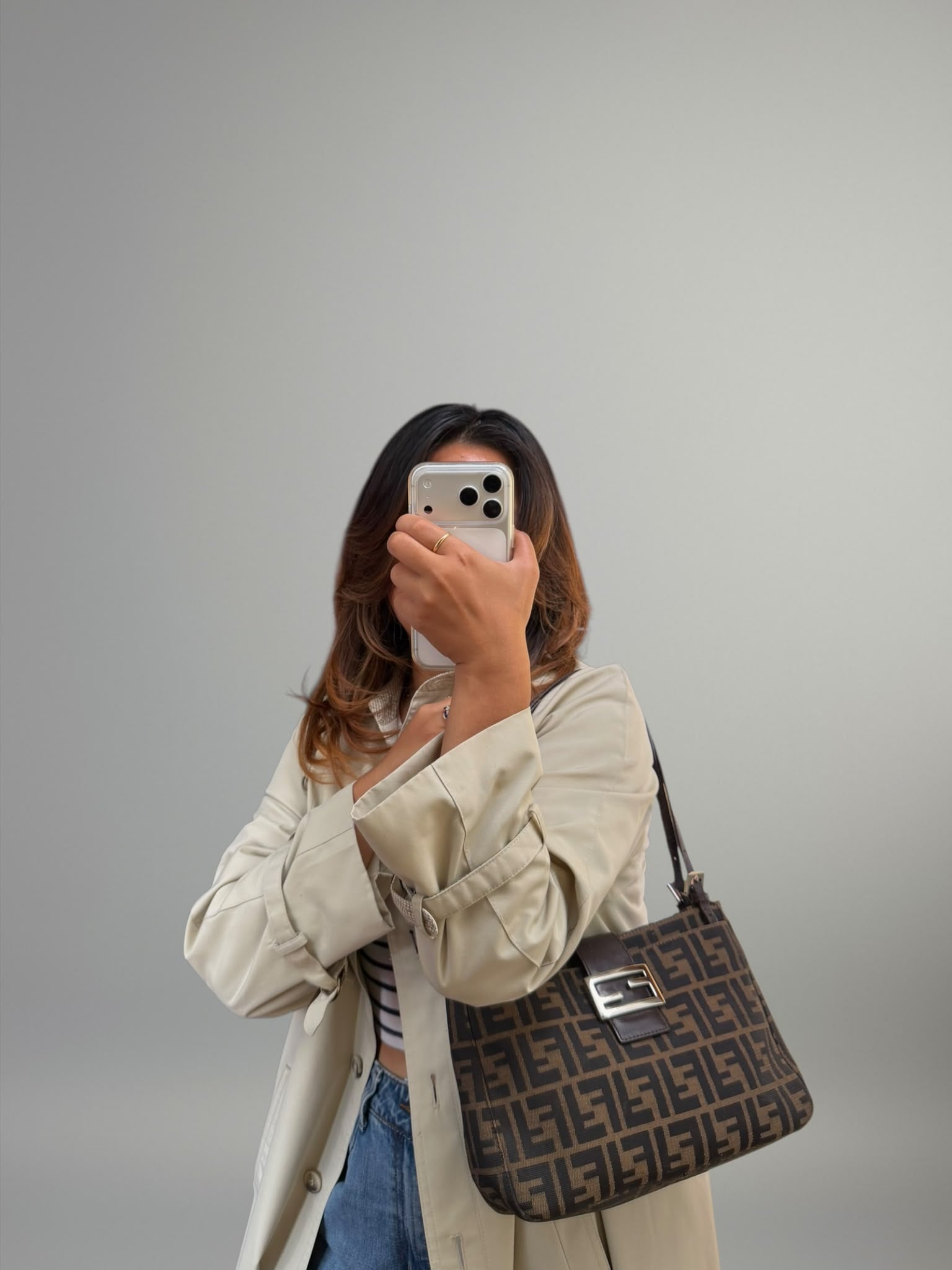 Fendi Baguette Zucca Tote