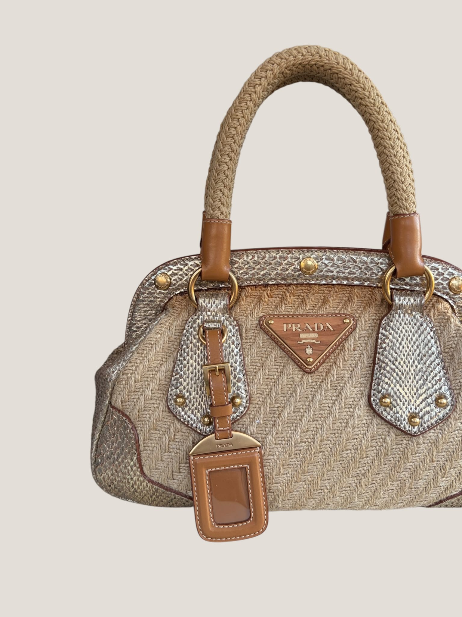 Prada Raffia e Pitone
