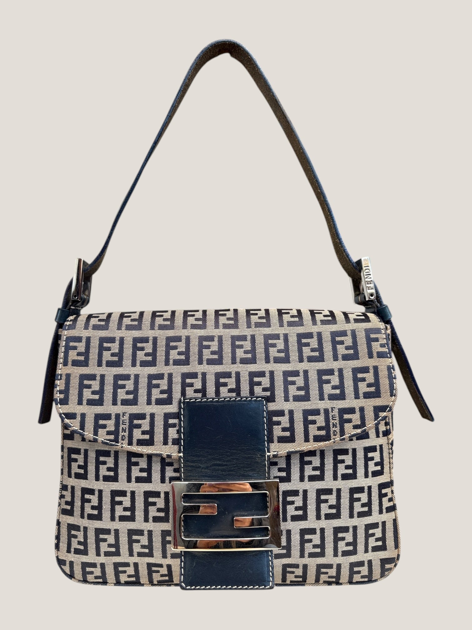 Fendi Baguette Blue Zucchino