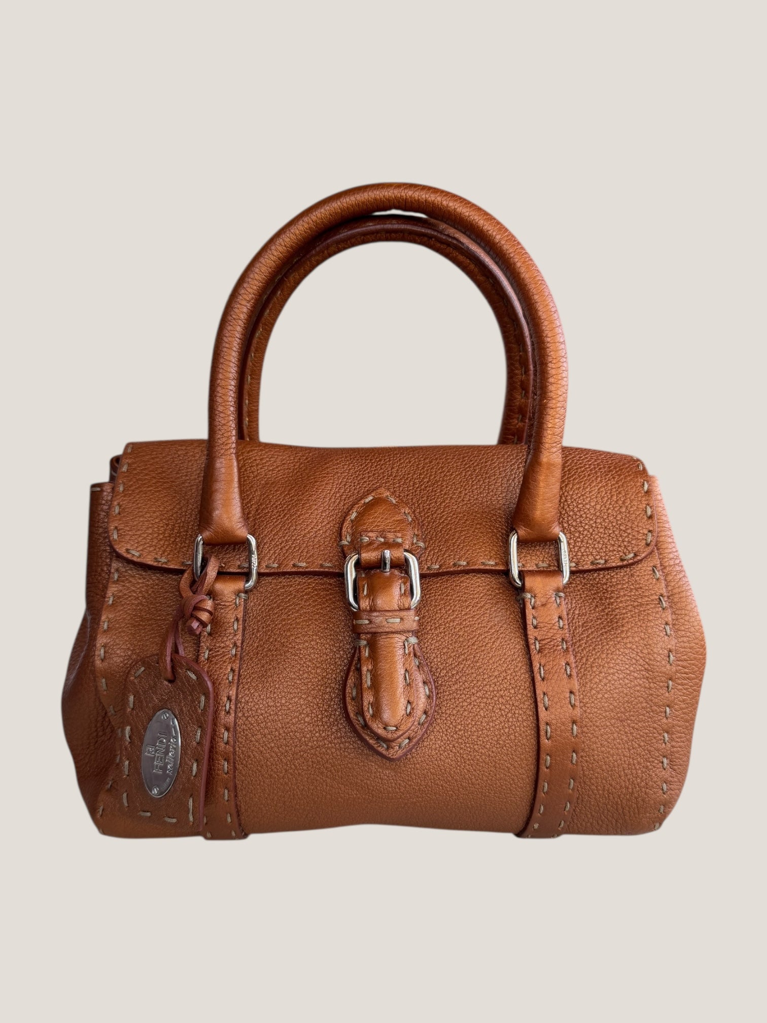 Fendi Selleria Mini color cuoio metallizzato