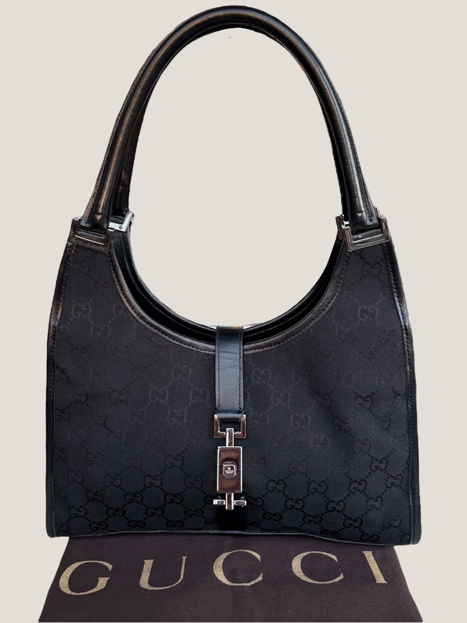 GUCCI Jackie GG Canvas Nero