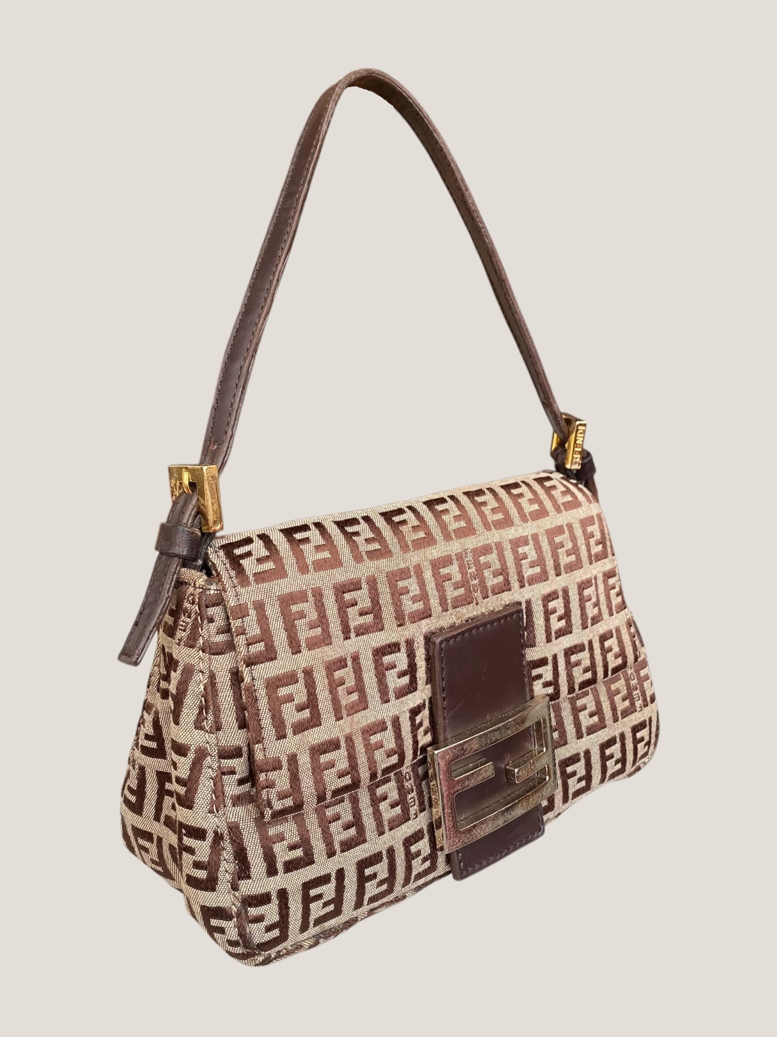 Fendi Mini Baguette in canvas monogram