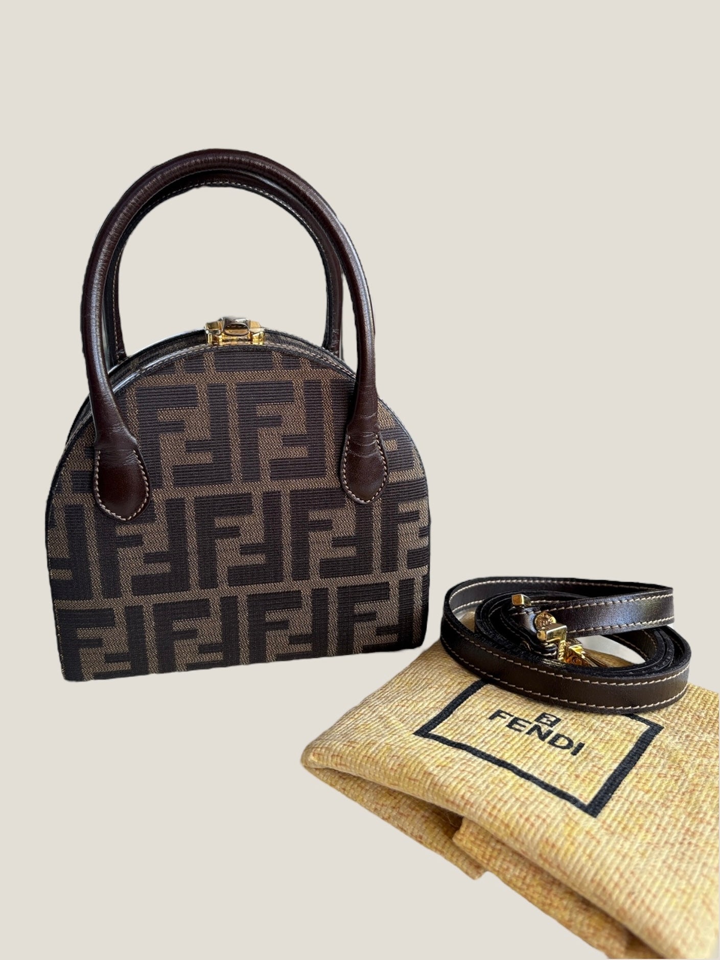 Fendi Mini Cupola Monogram Zucca