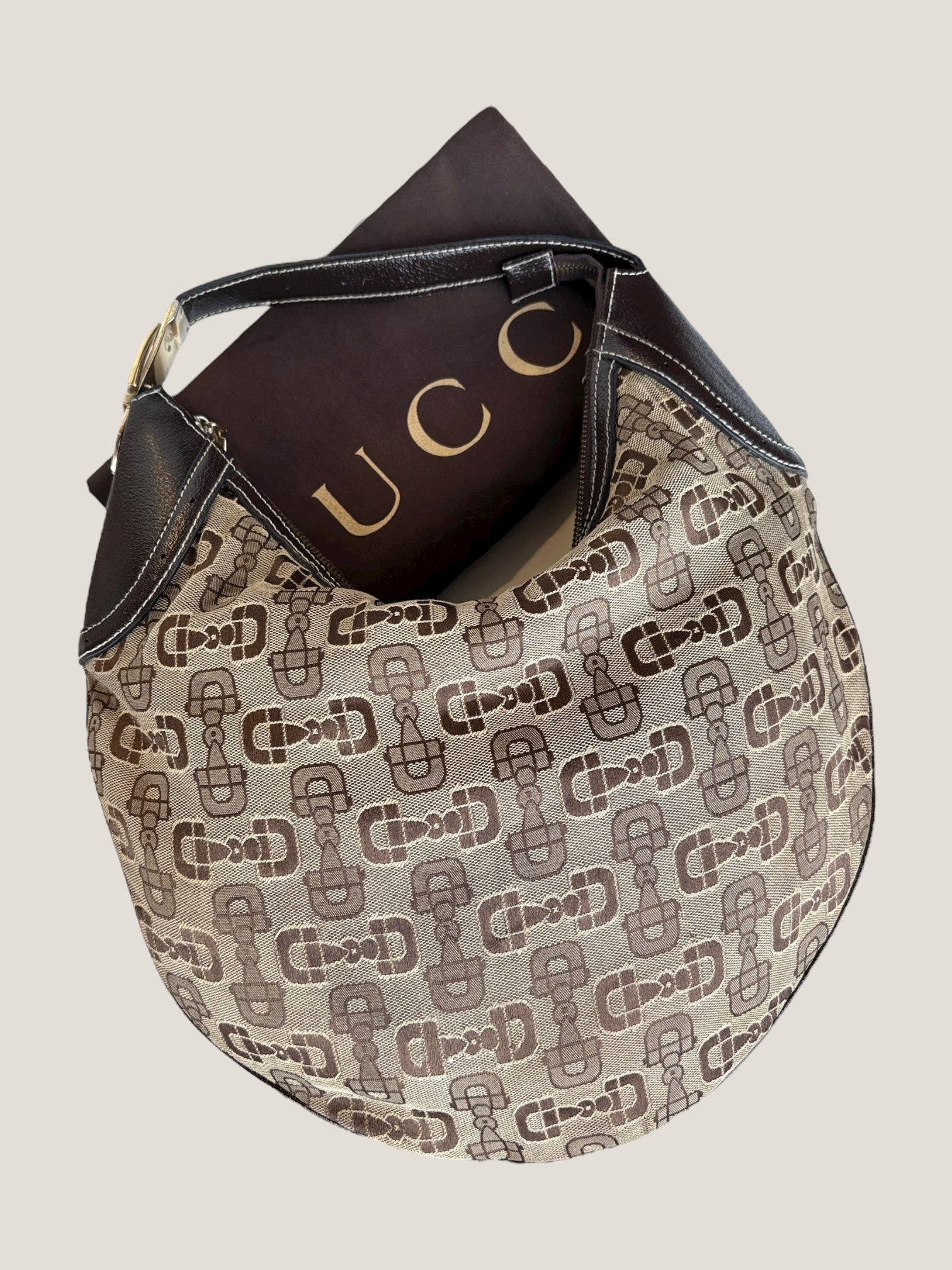 Gucci Hobo Horsebit Canvas