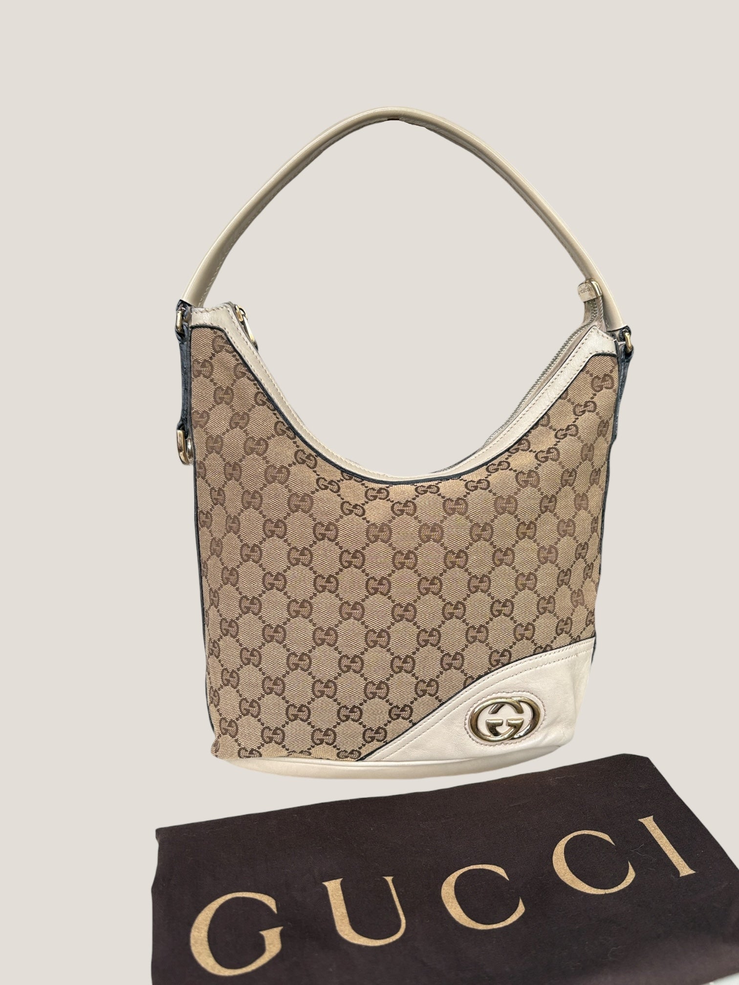 Gucci GG Canvas Hobo Avorio
