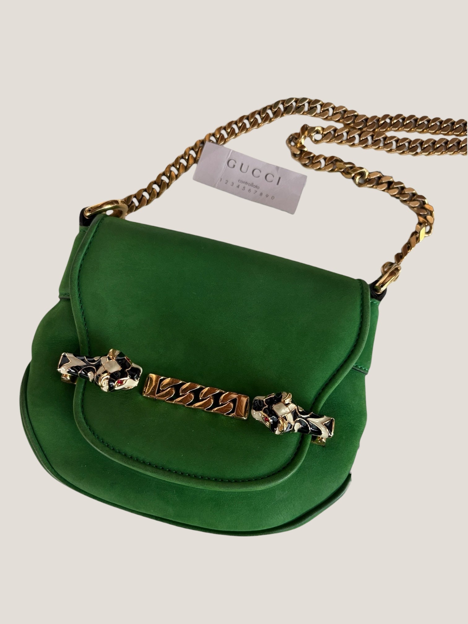 Gucci Tigrette Suede Crossbody